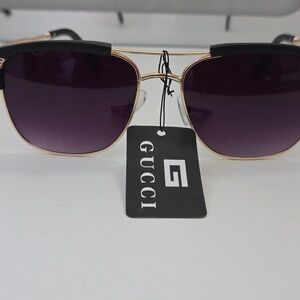 Black and Gold Gucci Sunglasses
